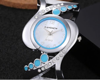 Fashion women bangle wristwatch quartz crystal luxury