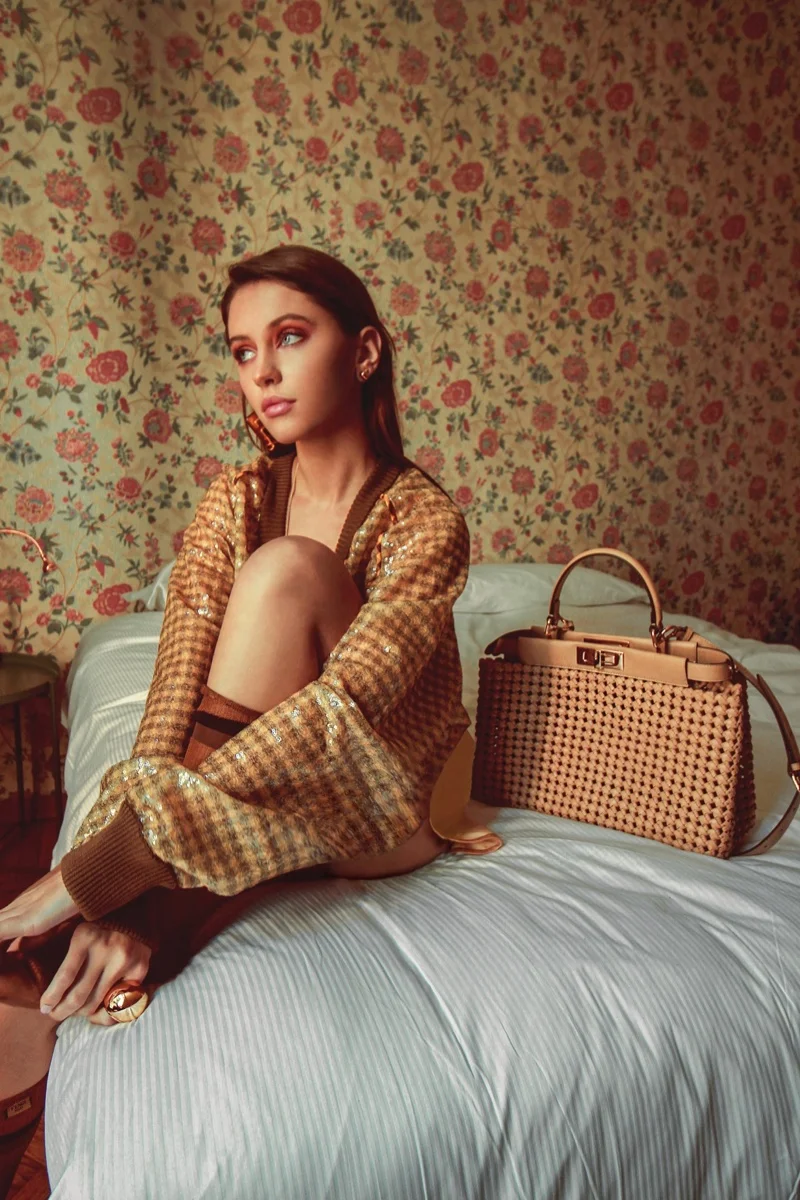 Fendi taps Iris Law for Peekaboo spring-summer 2020 campaign.