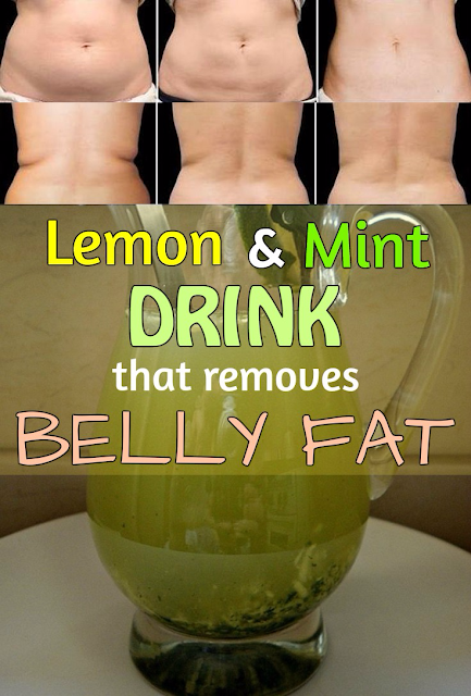 Homemade lemon and mint drink that removes belly fat