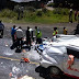 Cae auto encima de una ambulancia de Veracruz, en Ixtapaluca