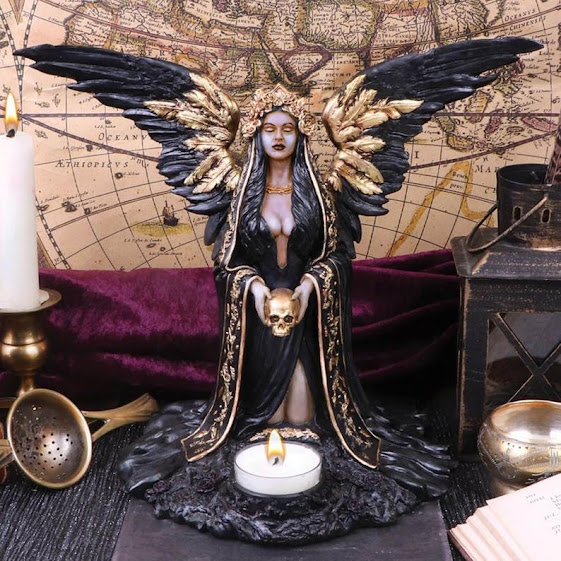 Teresina Dark Reaper Angel Figura Dark Angel Ornament Statue Christmas