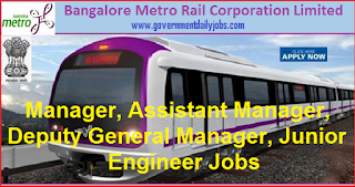 BMRCL Jobs Recruitment 2018 for 33 Junior Engineer, Section Engineers