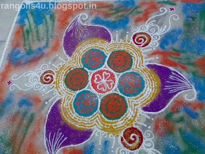 Flower Pattern Rangolis