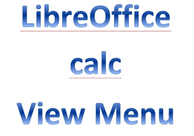 libre office  calc view menu 