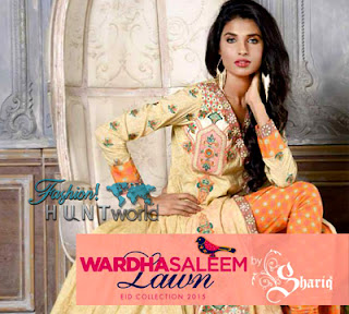Wardha Saleem Lawn Eid Collection 2015 By Shariq Textile