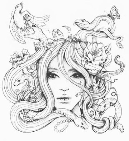 Medusa-Snakes-Attack-Tattoo-Design