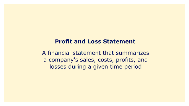 A financial statement that summarizes a company's sales, costs, profits, and losses during a given time period.