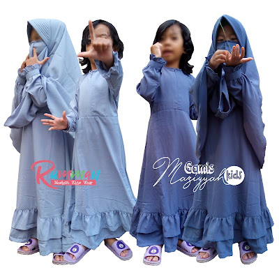 Gamis Anak Syari RUMMAN Wolfis Maziyyah Kids