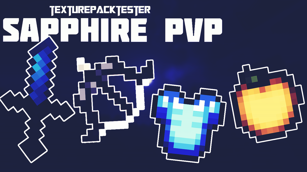 SAPPHIRE BLUE 16x FPS PVP TEXTURE PACK  IOS / ANDROID 