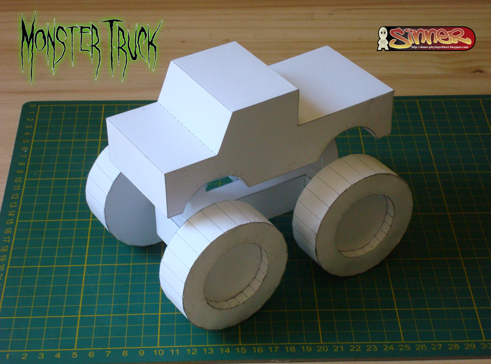 Monster Truck Paper Toy