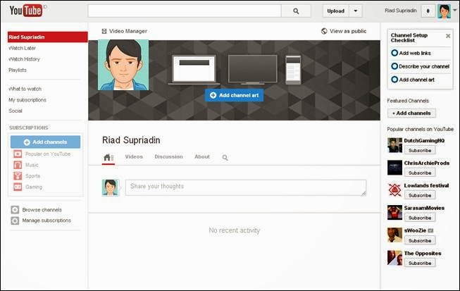  Pilihan terbaru menyerupai halnya di Blogger Cara Mengganti Foto Profil Di Akun YouTube