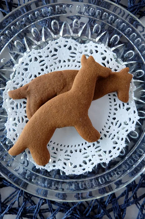 German Shepherd gingerbread cookies