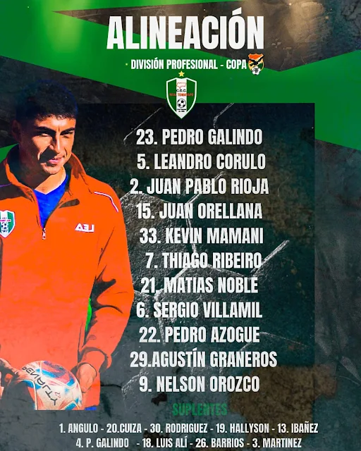 Alineaciones Oriente Petrolero vs Real Tomayapo