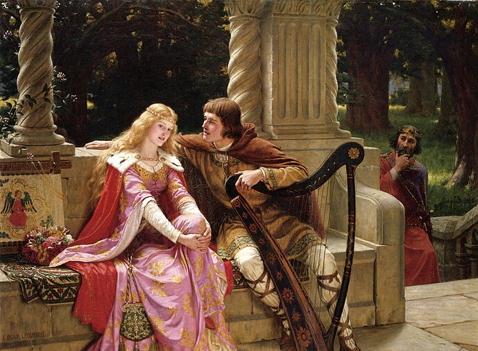 Edmund Leighton, "The End of The Song". Detalle (1902)