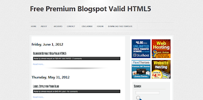 Blogger Template Valid HTML5 dan SEO Friendly, Template Blog SEO