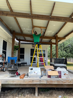 Outdoor Ceiling Fan Installation In Magnolia, Texas