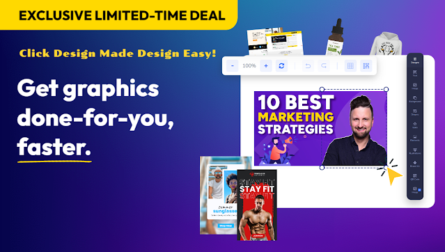 Click design made design easy get graphic done for you faster.