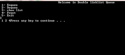 doubly linked list queue in c++