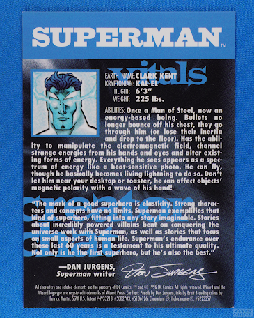 1996–1997 Wizard Magazine Series 4 Chromium - #14-69 - Superman Blue