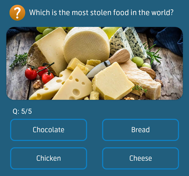 Which is the most stolen food in the world?