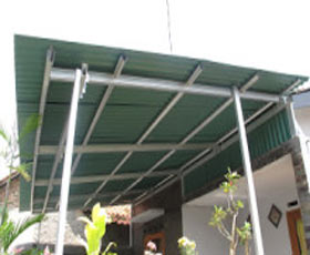  kanopi  Galvalume  Bali Baja Ringan Rp 195 000 mtr Kanopi  