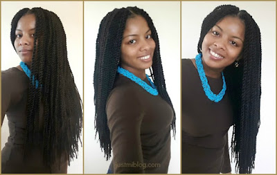 Crochet braids with pre-twisted senegalese twists