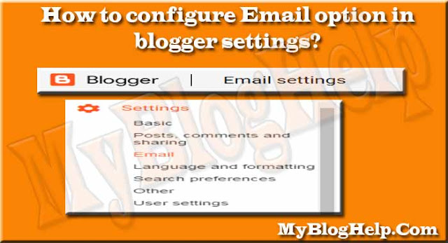 Email option in blogger 