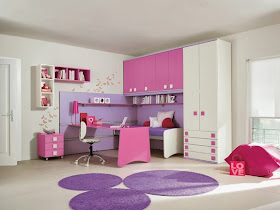 DORMITORIO LILA Y ROSA PARA NIÑAS - HABITACIÓN PARA  NIÑAS ROSA Y LILA - CUARTOS PARA NIÑAS LILA Y ROSA vía http://dormitorioinfantil.blogspot.com/