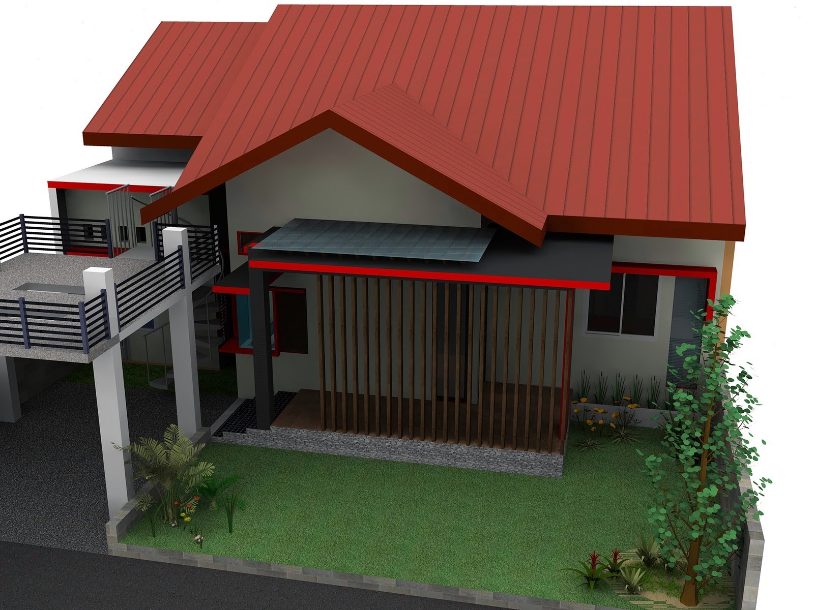 10 desain rumah  minimalis  terpopuler datar tampak atas 