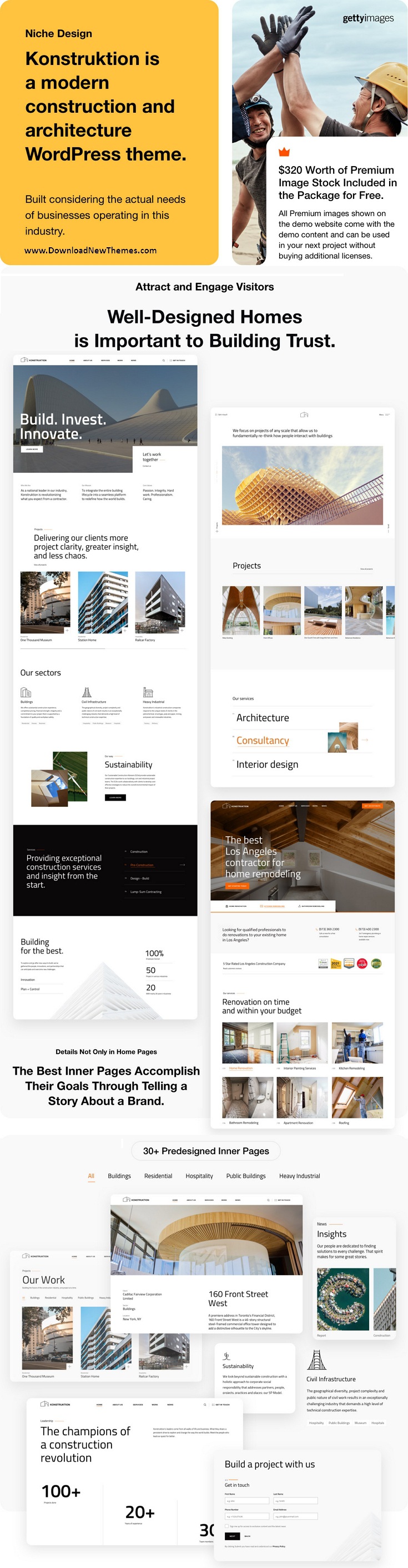 Konstruktion - Construction and Architecture WordPress Theme Review
