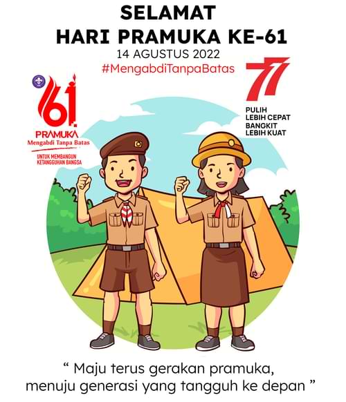 kartu ucapan selamat hut pramuka ke 61 tahun 2022