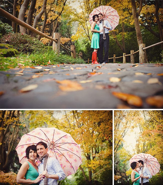 umbrellas for engagement photos