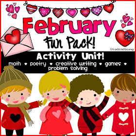 http://www.teacherspayteachers.com/Product/Valentines-Day-February-Fun-Activity-Pack-1648224