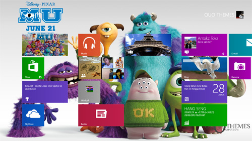 Monsters University 2013 Theme For Windows 7 And 8
