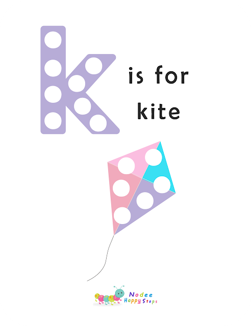 Do A Dot and Tracing Lowercase letter Preschool Worksheet - Letter k