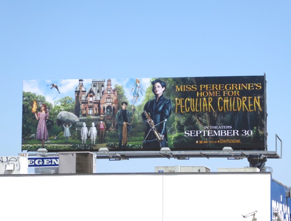 Miss Peregrines Home for Peculiar Children movie billboard