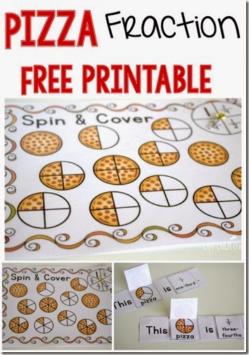 FREE Pizza Fraction Game - Kids will love learning about fractions with this fun printable Pizza Fraction Game for 2nd-5th graders.