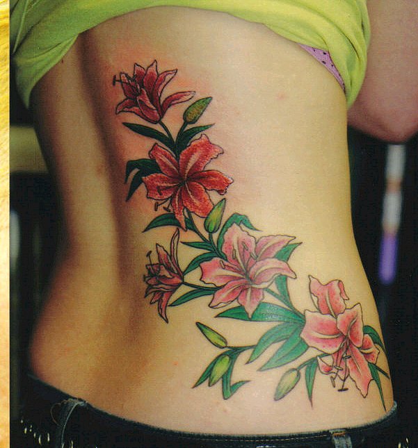 small flower tattoos. hot utterfly and flower tattoo