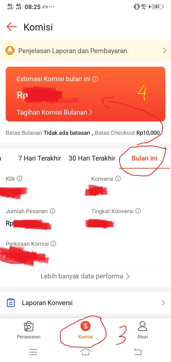 Cek Komisi Sebulan Shopee Affiliates Program