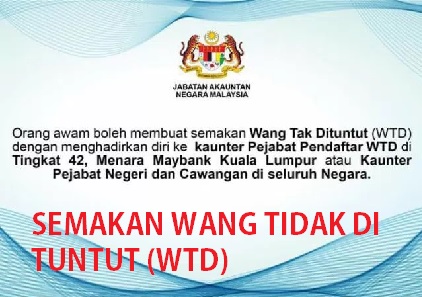 Cara Semak Wang Tidak Dituntut Dengan Mudah