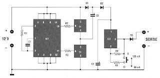 SCHEMA BATTERY CHARGER Ni-Cd BATTERY AUTO circuit schematic with explanation