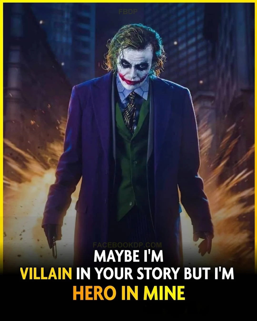 Angry Joker DP with Attitude Quotes for WhatsApp Status