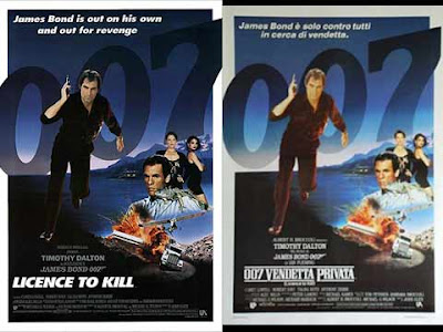 La locandina del film di 007 ''Licence to kill'', in italiano ''Vendetta privata''