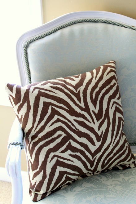 brown zebra pillow