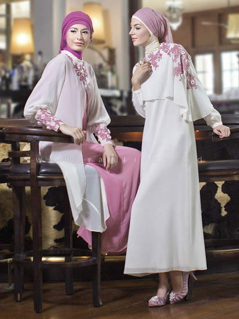 Model Baju Gamis Brokat Bahan Sifon Murah