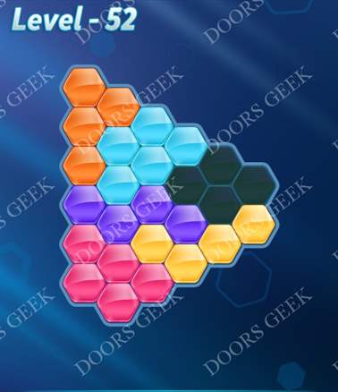 Block! Hexa Puzzle [6 Mania] Level 52 Solution, Cheats, Walkthrough for android, iphone, ipad, ipod