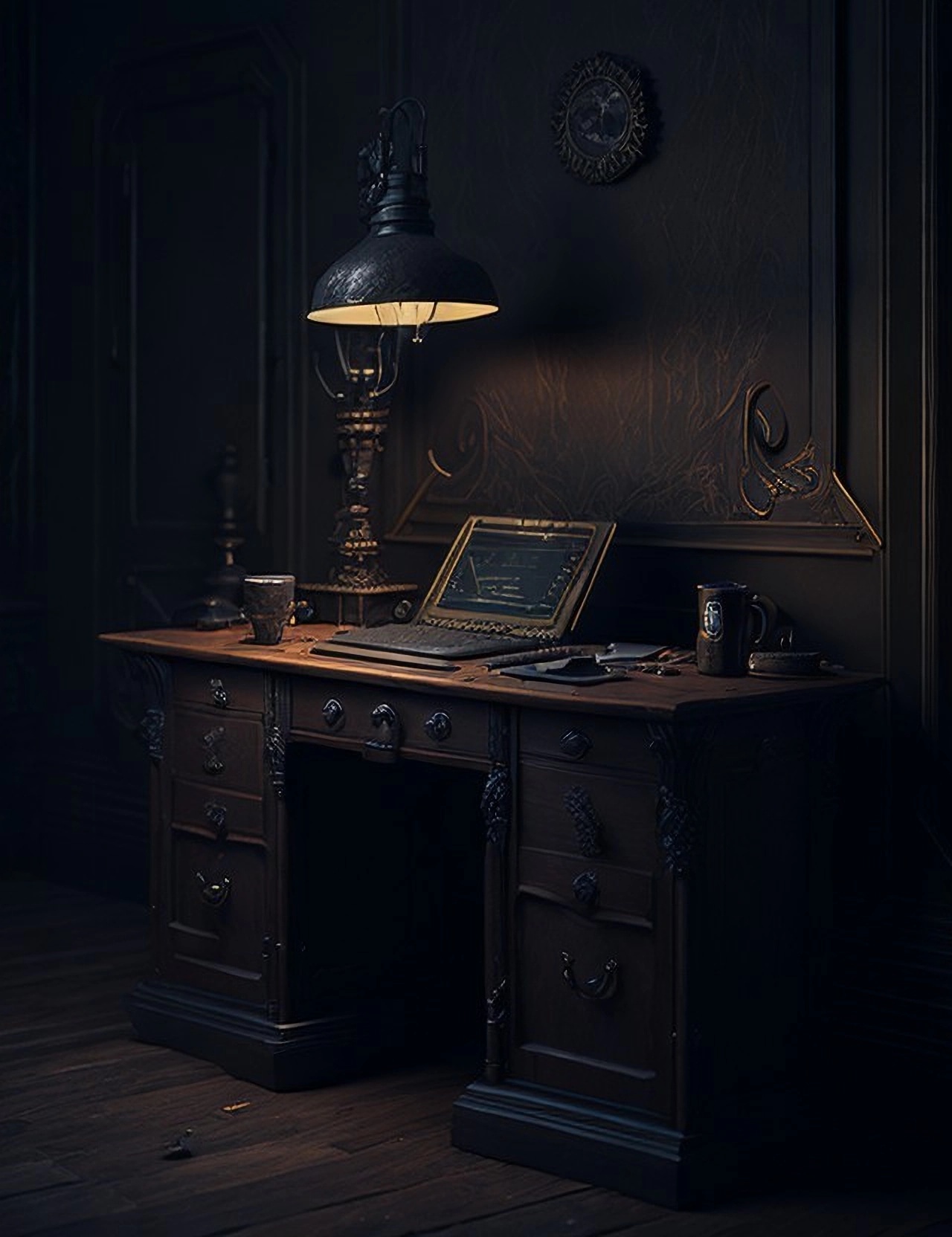 Old_school_desk_Mysterious_Dark_Academia