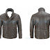 Rugged Leather Jacket with Removable Shearling Collar