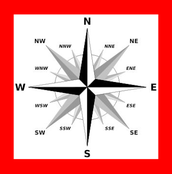 Compas_ cardinal direction, intercardinal and secondary Intercardinal direction