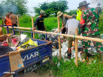 Kolaborasi Satgas Citarum Sektor 21 dan Perangkat Desa Buahbatu Gerebek Tumpukan Sampah di Bantaran Sungai Cidurian